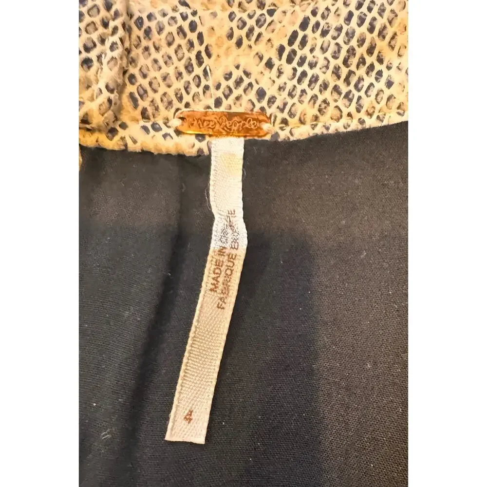 Sexy Free People Snake‎ Skin Skirt, Size 4